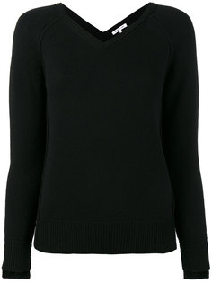 кашемировый трикотажный топ с V-образной горловиной Helmut Lang