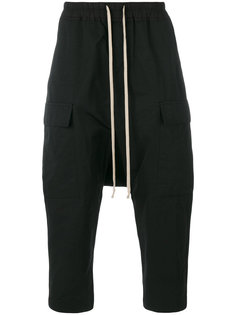 брюки карго с заниженным шаговым швом  Rick Owens
