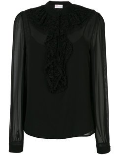 полупрозрачная блузка с оборками Red Valentino