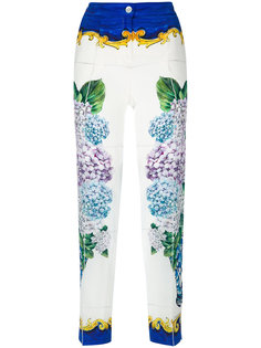 брюки с гортензиями Dolce &amp; Gabbana