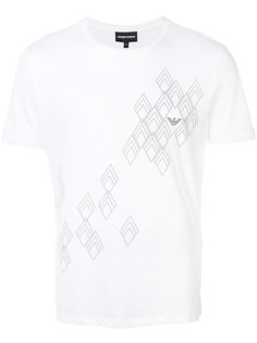 футболка с принтом ромбов Emporio Armani