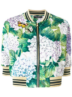 куртка-бомбер с гортензиями Dolce &amp; Gabbana