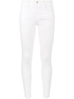 белые облегающие джинсы Frame Denim