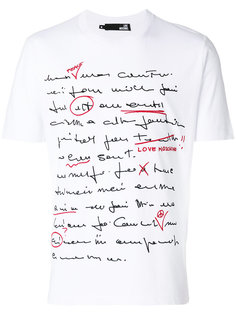 футболка с принтом надписи Love Moschino