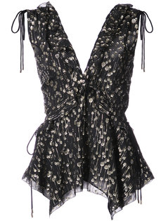 Sleeveless V-Neck Ruffle Top Derek Lam 10 Crosby