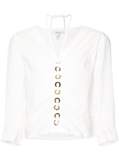Long Sleeve Top With Grommet And Lacing Detail Derek Lam 10 Crosby
