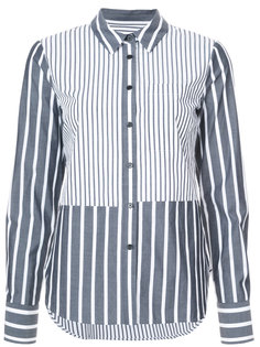 Long Sleeve Button-Down Shirt With Ruffle Detail Derek Lam 10 Crosby