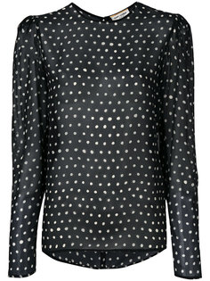 блузка с узором в горох Saint Laurent
