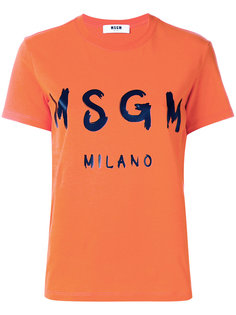 футболка с логотипом  MSGM