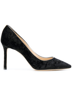 бархатные туфли на шпильках Jimmy Choo