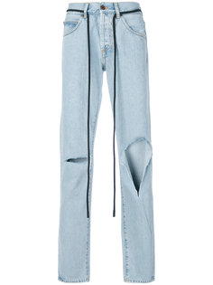 джинсы с необработанным краем Diag Off-White