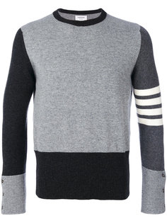 свитер с полосатыми вставками Thom Browne