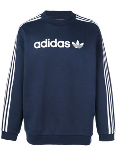 толстовка с логотипом и фирменными полосками Adidas
