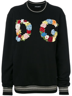 свободная толстовка с цветочными нашивками Dolce &amp; Gabbana