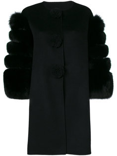пальто с рукавами из меха Ermanno Scervino