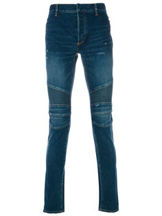 байкерские джинсы Balmain