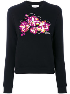 толстовка с вышитыми цветами  Carven