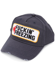 бейсболка с заплаткой Fuckin Freezing Dsquared2