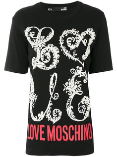 футболка с принтом-логотипом Love Moschino