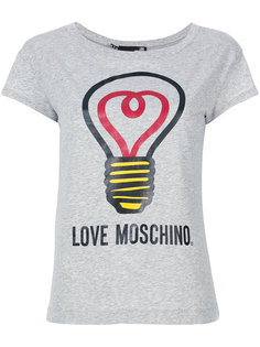 футболка с принтом-лампочкой Love Moschino
