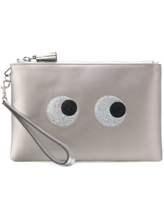 клатч Eyes с отделкой мелкими блестками Anya Hindmarch