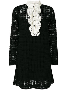 вязаное платье с контрастным воротником Red Valentino
