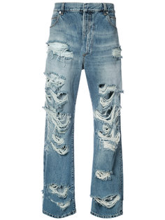 мешковатые джинсы с потертой отделкой Balmain