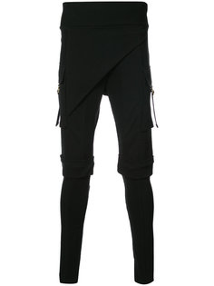 узкие брюки с резными вставками Balmain