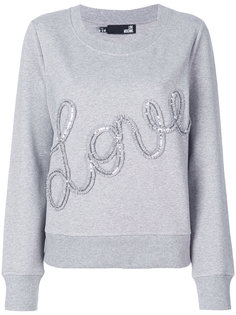 толстовка с оборчатой деталью и пайетками Love Love Moschino