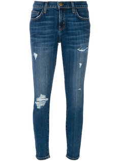 джинсы скинни с порванными деталями Current/Elliott