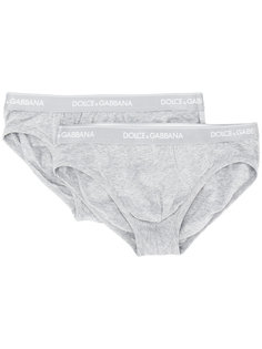 набор из двух трусов с логотипом Dolce &amp; Gabbana