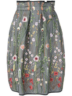 вышитая юбка-баллон со складками Odeeh