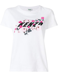 футболка с фирменным принтом с цветами Kenzo