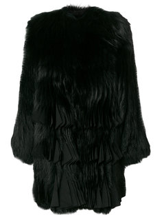 пальто из меха с декором из плиссировок Givenchy