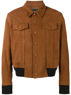 коричневая куртка Saint Laurent
