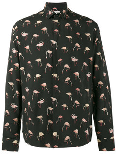 рубашка с принтом фламинго Saint Laurent
