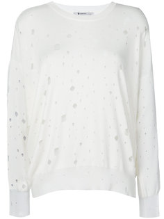 свитер свободного кроя с дырявым дизайном T By Alexander Wang