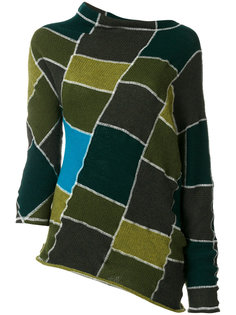 асимметричный свитер в стиле пэчворк Marni