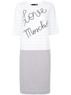 футболка в полоску с логотипом бренда Love Moschino