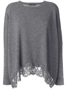свитер с гипюровой отделкой Ermanno Scervino
