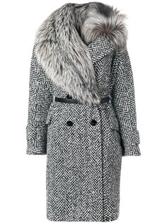 пальто с меховой отделкой Ermanno Scervino
