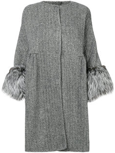 пальто с меховыми манжетами Ermanno Scervino
