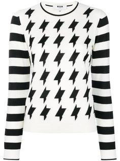 джемпер с узором в ломаную клетку MSGM