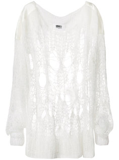 свободный свитер рыхлой вязки Mm6 Maison Margiela