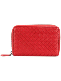кошелек для монет на молнии с плетеным дизайном Bottega Veneta