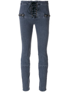 джинсы скинни со шнуровкой Unravel Project