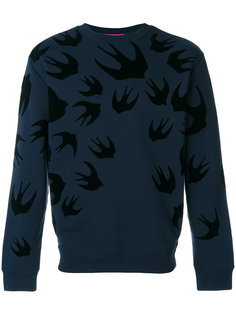 свитер с круглым вырезом с ласточками McQ Alexander McQueen