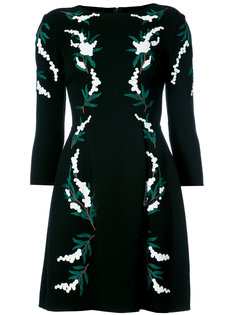 платье с вышивкой Oscar de la Renta