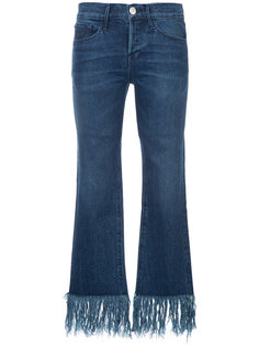 джинсы скинни с бахромой  3X1