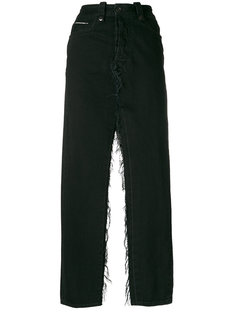 джинсовая юбка с двойным разрезом Unravel Project